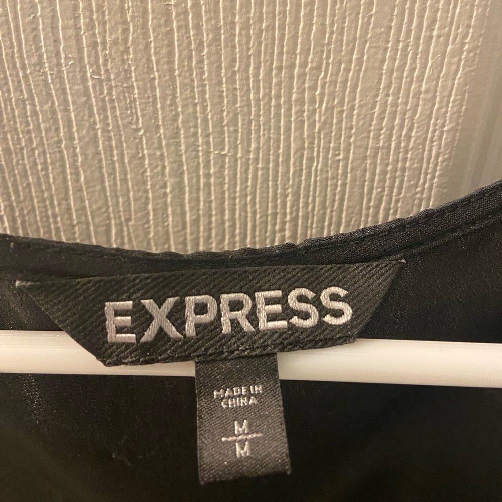 Express Black Ruffle Dress - Picture 2 of 3